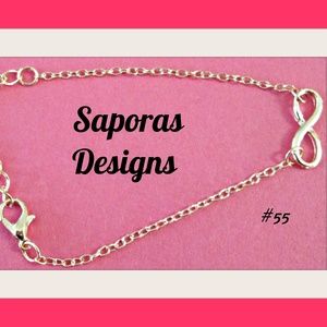 Gold Tone Infinity Design Chain Bracelet